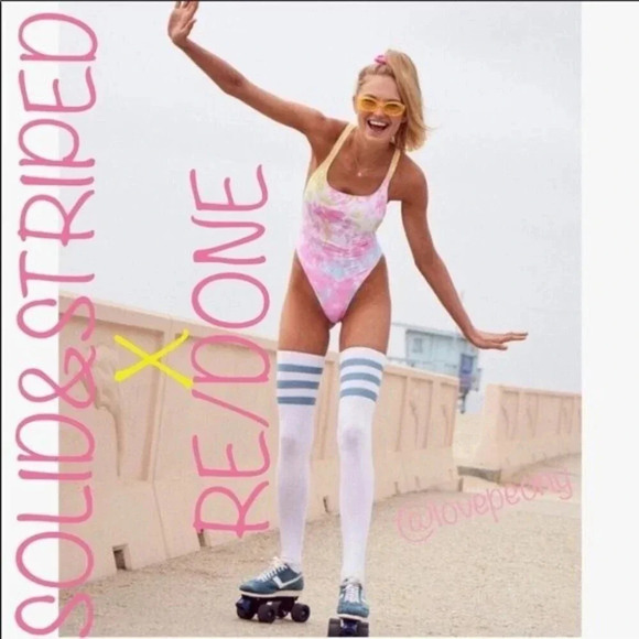 NWT SOLID&STRIPED RE/DONE The Venice One Piece Tie Dye Size S - Picture 1 of 16